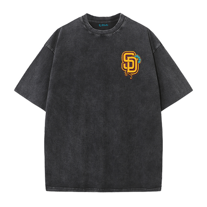 San Diego Skull Rose Candle Graphic T Shirt