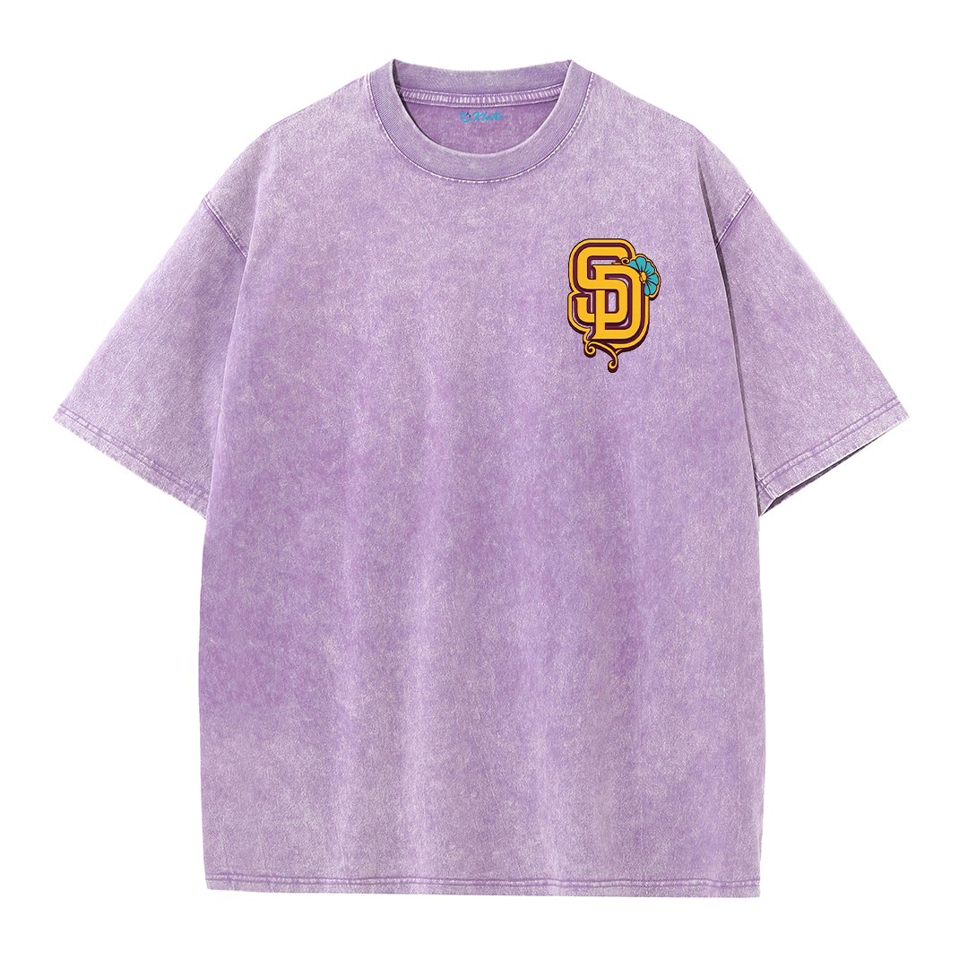 San Diego Skull Rose Candle Graphic T Shirt