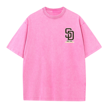 San Diego Cartoon Baseball Hotdog Vintage Style T Shirt