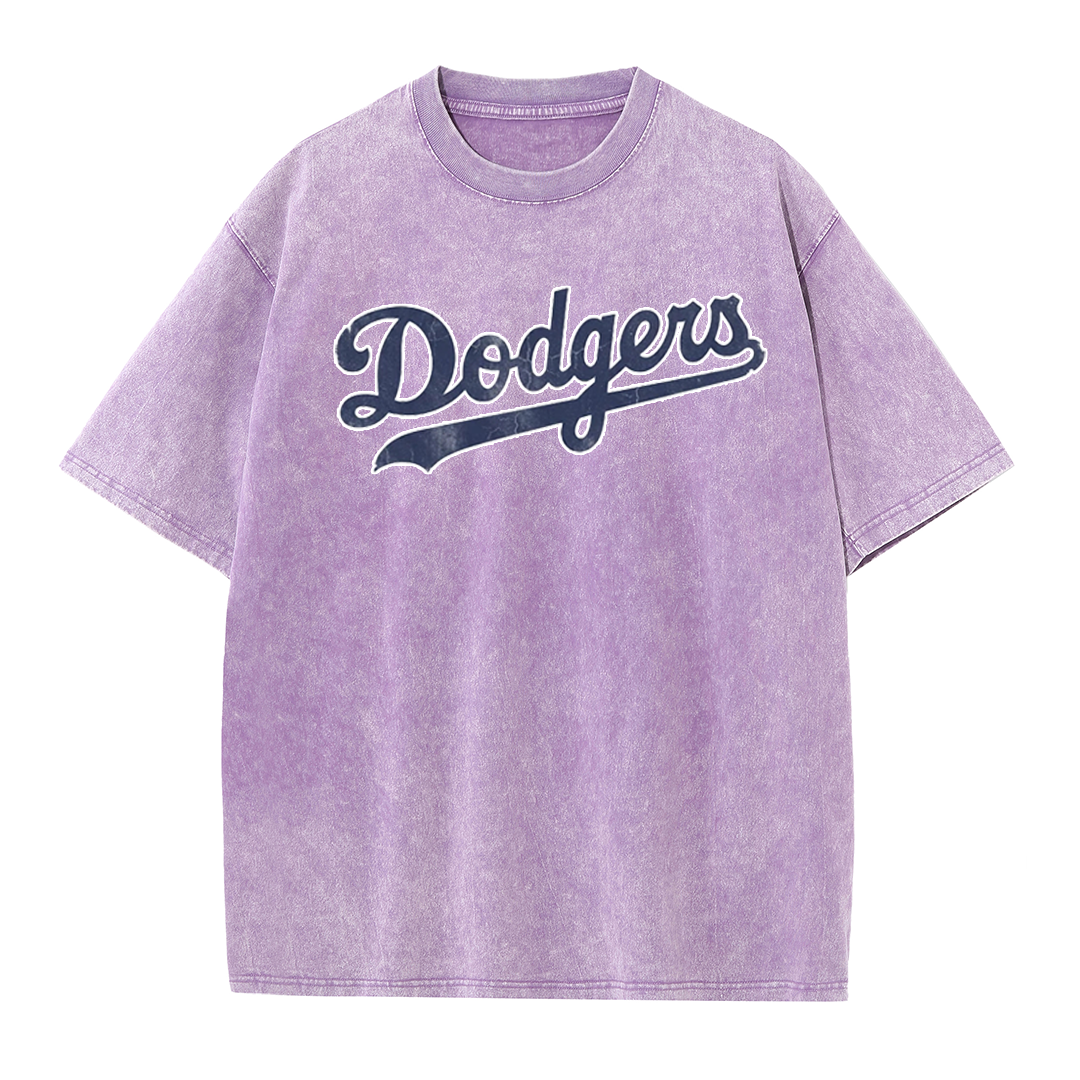 Vintage Washed LA Blue Script 42 Player Graphic T Shirt