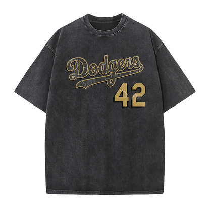Vintage Washed LA 42 Robinson Graphic T Shirt