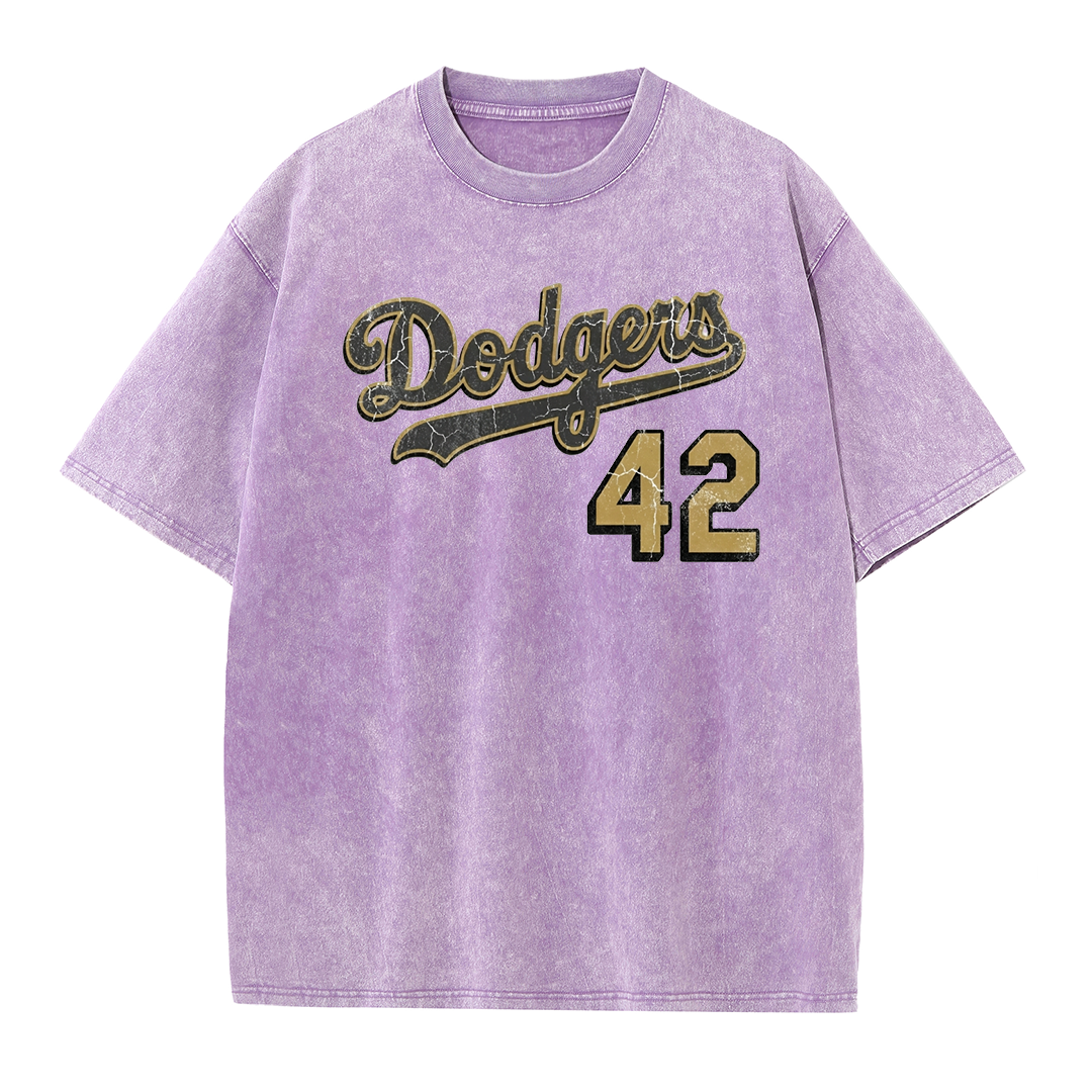Vintage Washed LA 42 Robinson Graphic T Shirt