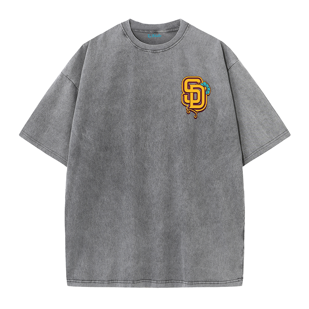 San Diego Skull Rose Candle Graphic T Shirt