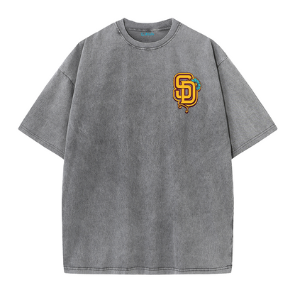 San Diego Skull Rose Candle Graphic T Shirt