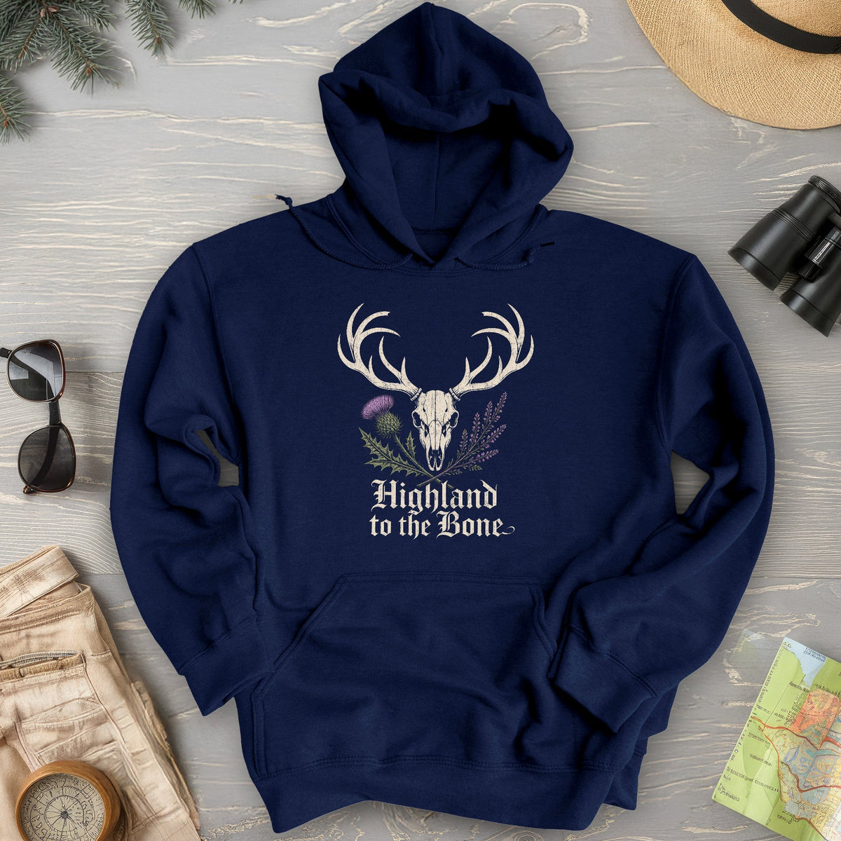 Highland Stag Skull Hoodie
