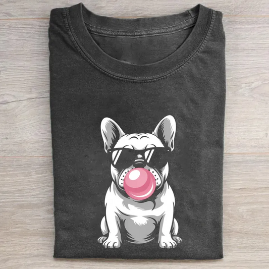 French Bulldog Blowing Bubble T-shirt