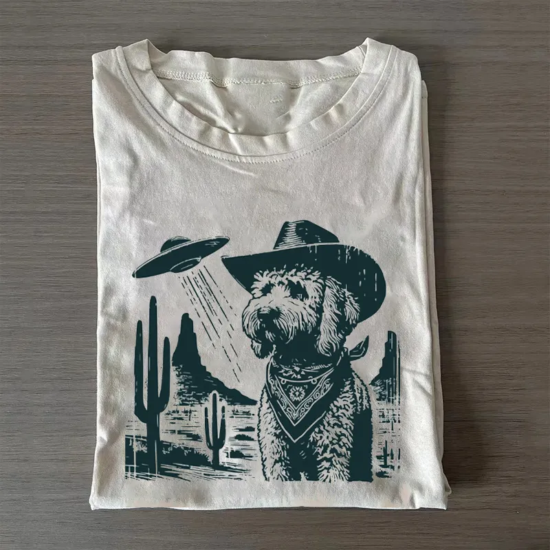 Vintage Goldendoodle UFO T-shirt