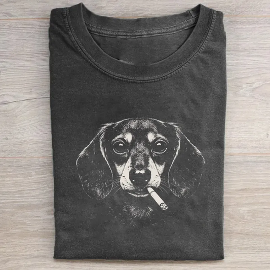 Smoking Dachshund T-shirt