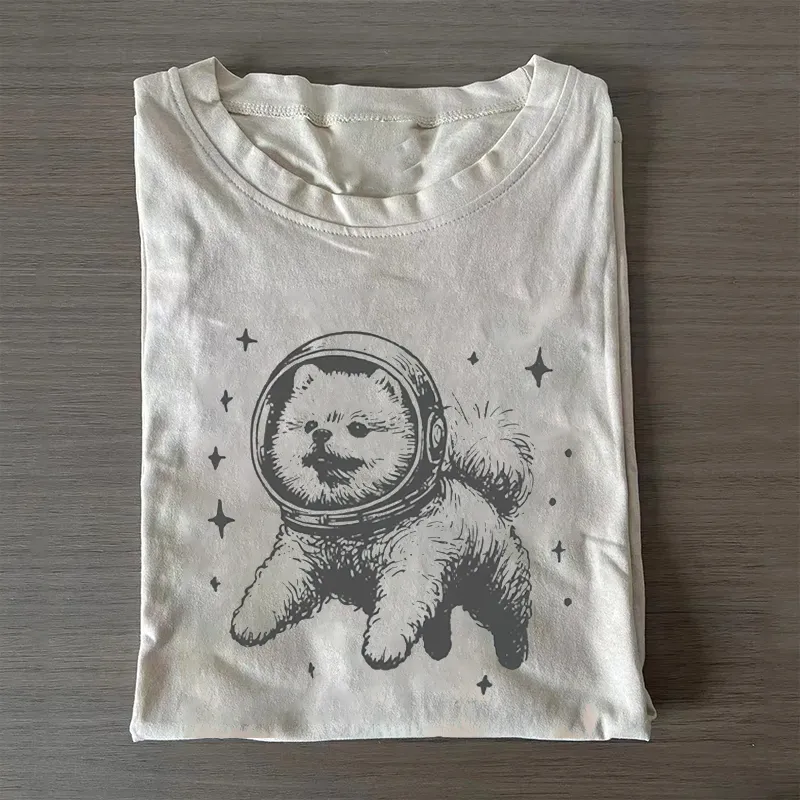 Vintage Pomeranian Astronaut T-shirt