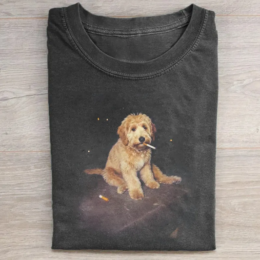 Funny Goldendoodle Smoking Meme T-shirt