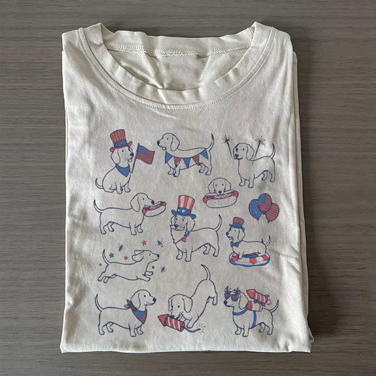 4th of July Dachshund T-shirt