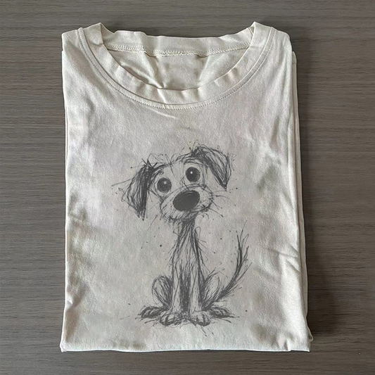 Puppy Doodle Graphic T-shirt