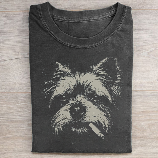 Smoking Yorkie T-shirt