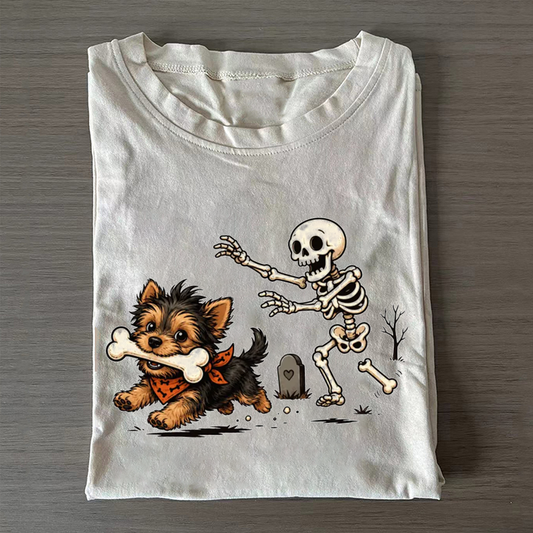Yorkie Halloween Graphic T-shirt