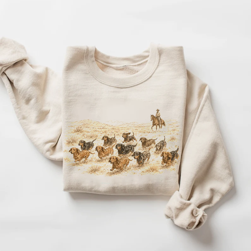 Western Wiener Dog Sweatshirt/T-shirt
