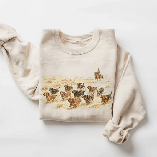 Western Wiener Dog Sweatshirt/T-shirt