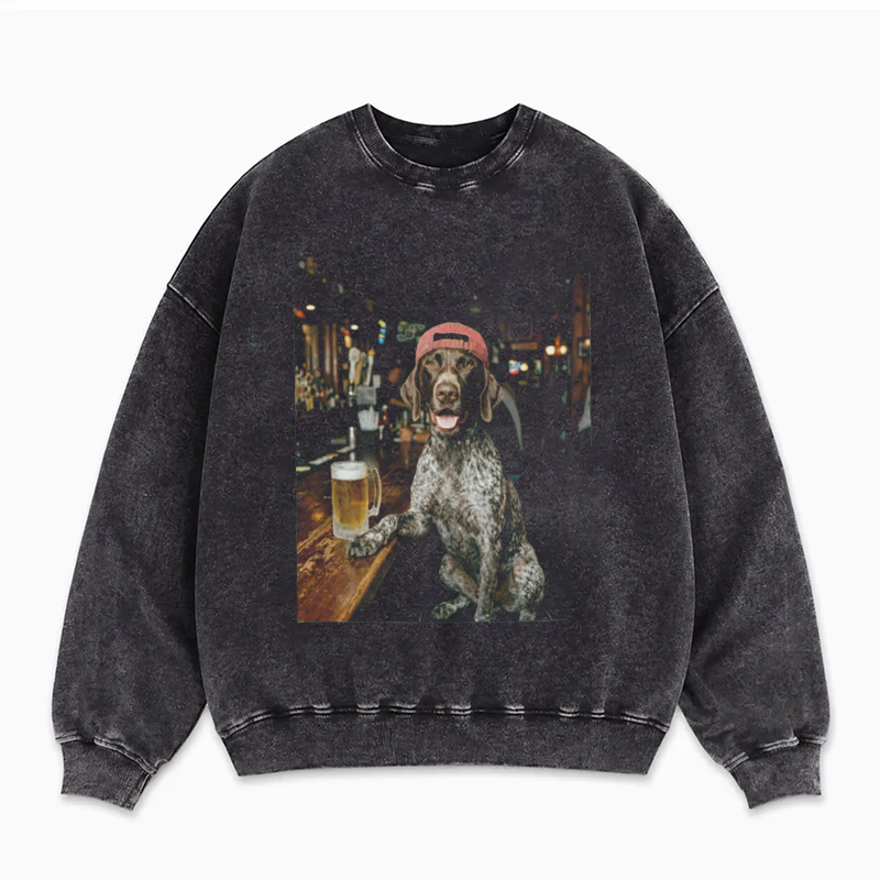 German Shorthaired Pointer Drinking Beer Sweatshirt