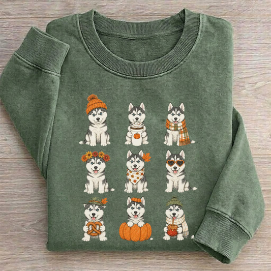 Siberian Husky Fall Sweatshirt