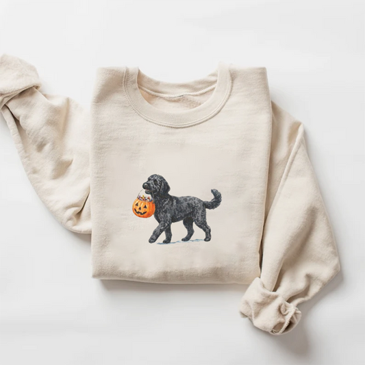 Goldendoodle Black Halloween Sweatshirt