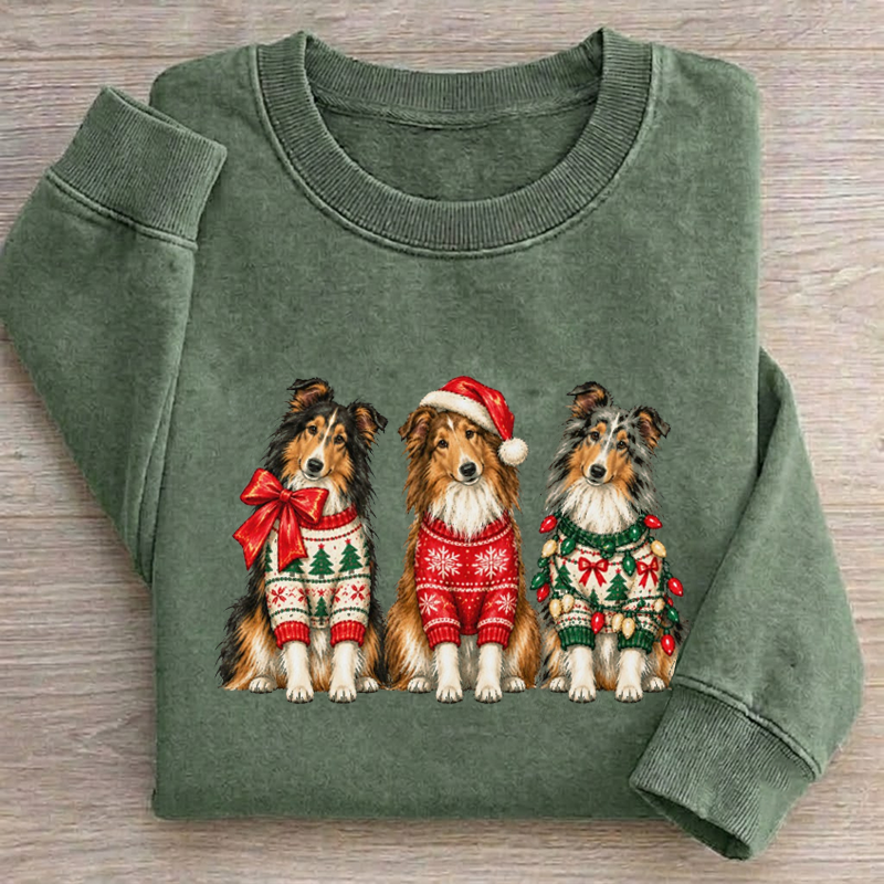 Christmas Rough Collie Sweatshirt