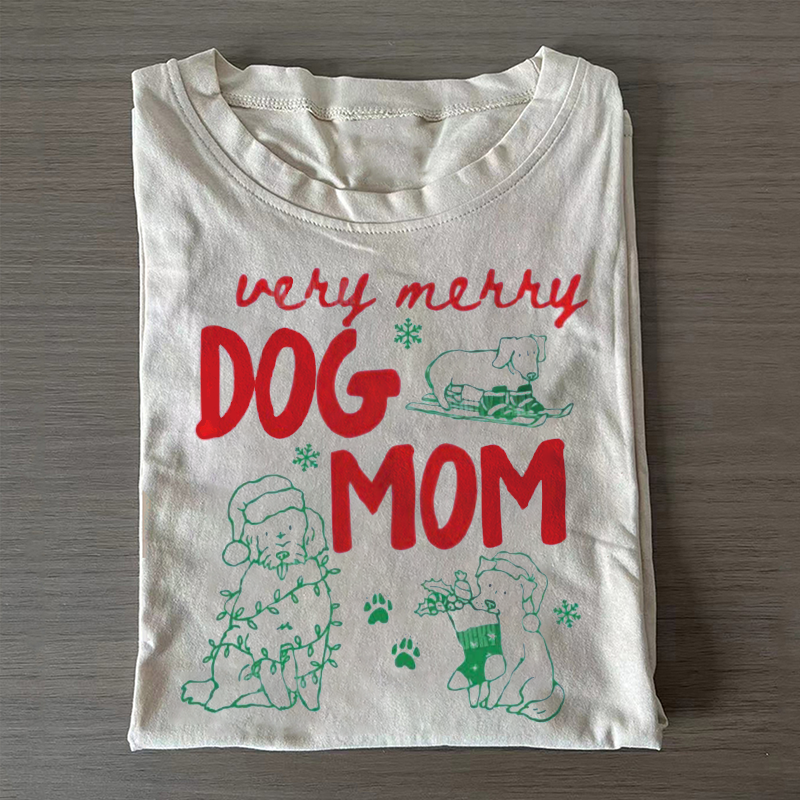 Christmas Dog Mom T-shirt
