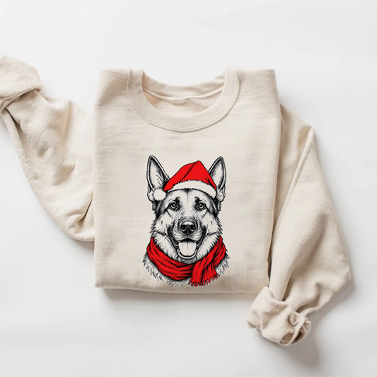 Santa Paws Christmas German Shepherd Dog Sweatshirt