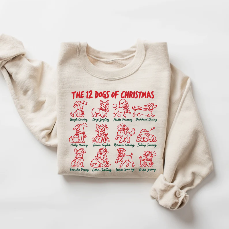 12 Dogs of Christmas Sweatshirt