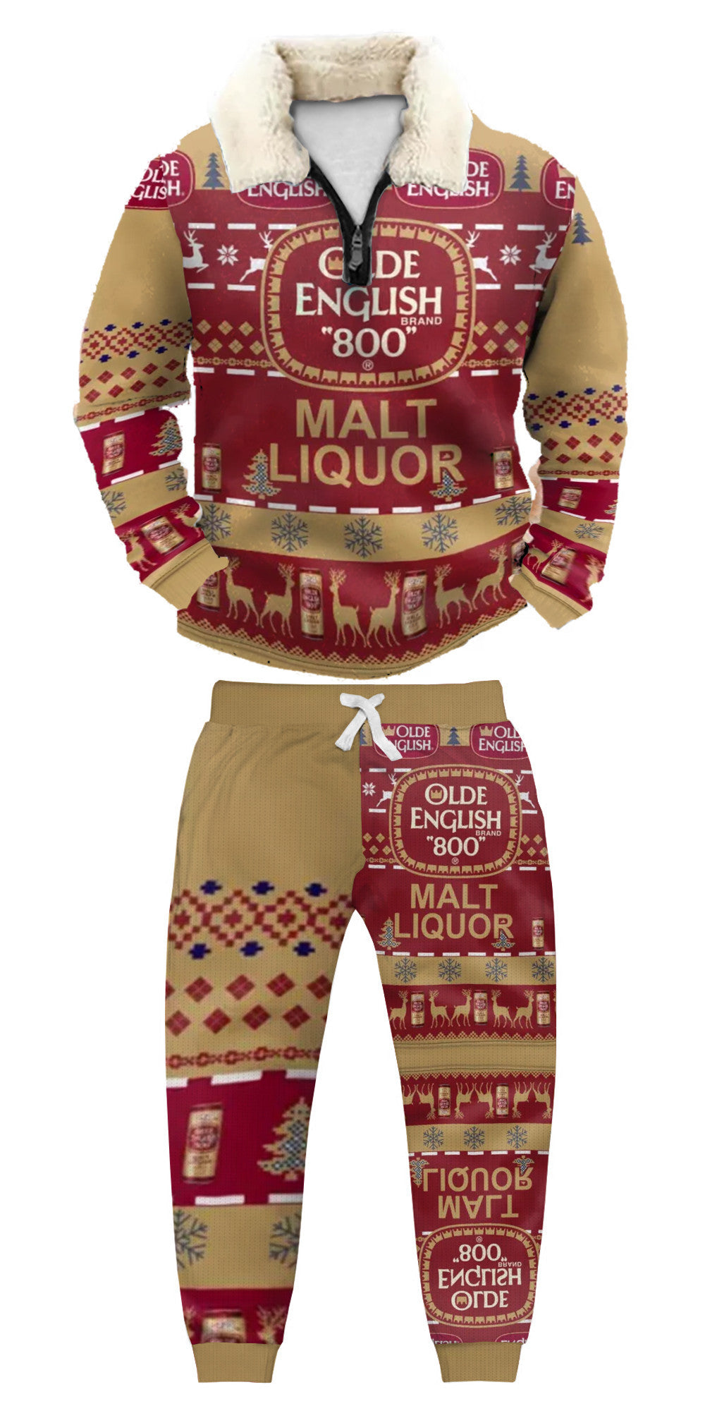 Ugly Quarter Zip Sweatshirt & Sweatpant Set 504a