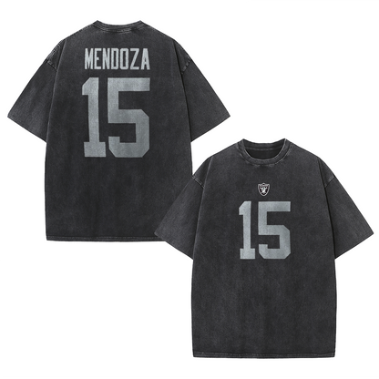 Vegas Vintage Washed Player Style Graphic T-Shirt