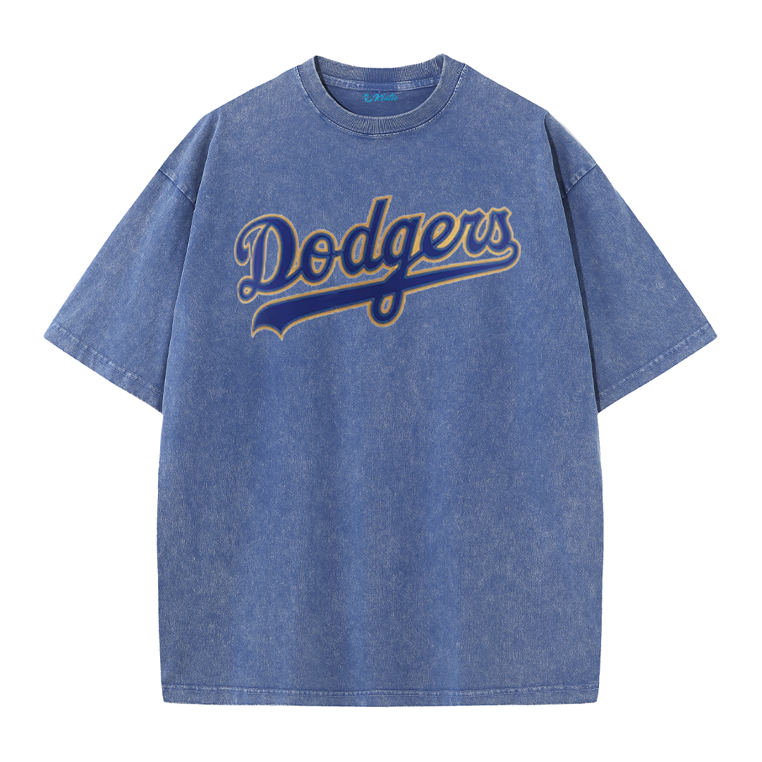 Vintage Los Angeles Baseball Script Graphic T-Shirt – Washed Streetwear Tee