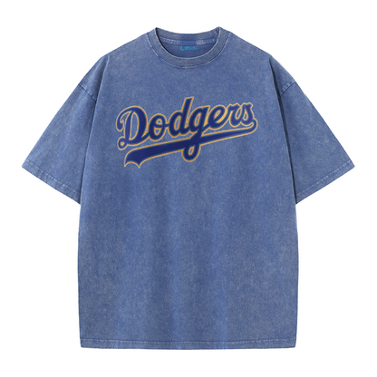 Vintage Los Angeles Baseball Script Graphic T-Shirt – Washed Streetwear Tee