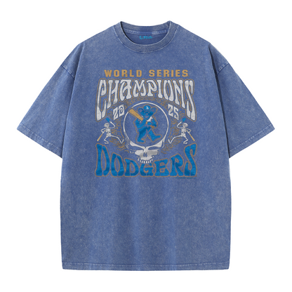 Los Angeles Skull Baseball Graphic Streetwear T-Shirt