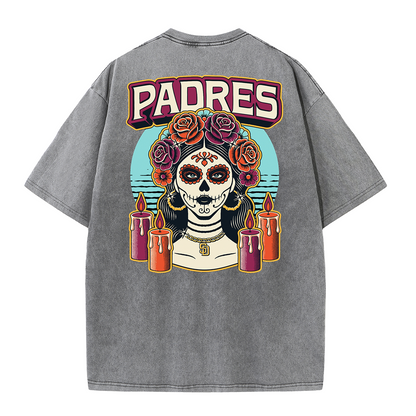 San Diego Inspired Sugar Skull Rose Graphic T Shirt