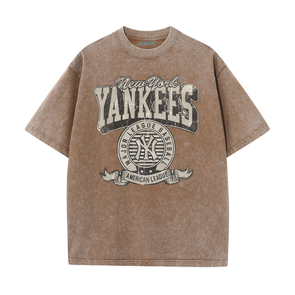 Vintage NY Style American League Retro Baseball Streetwear Tee