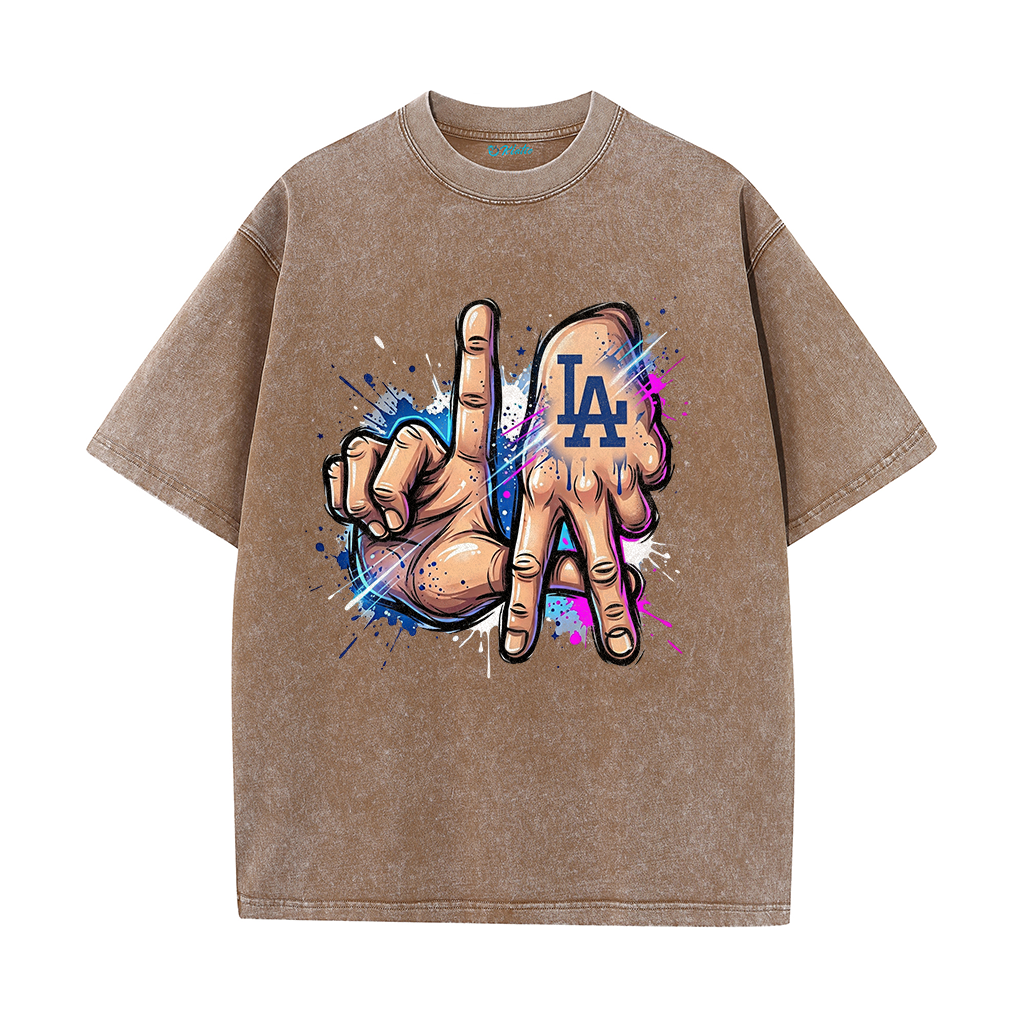 LA Gesture Graffiti Style Graphic T-Shirt