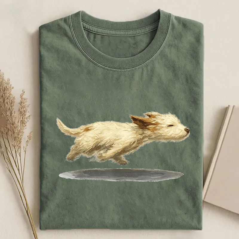 Cute Running Dog T-shirt