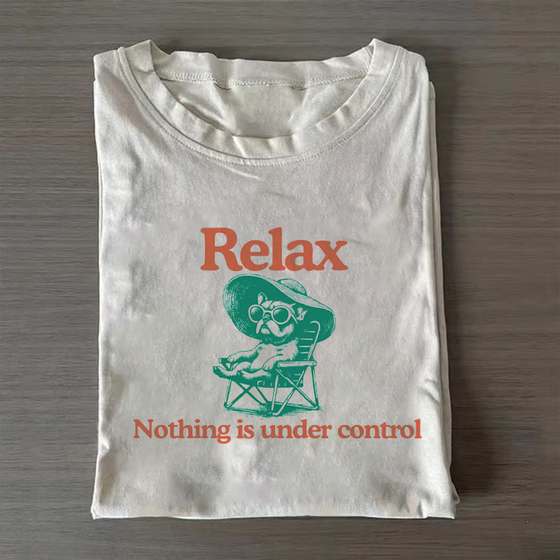 Relax Nothing Is Under Control French Bulldog T-shirt