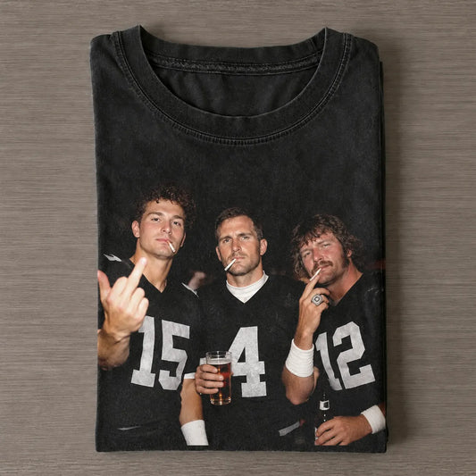 FM15 & Derek Carr4 & Ken Stabler12 Raiders Football Tee