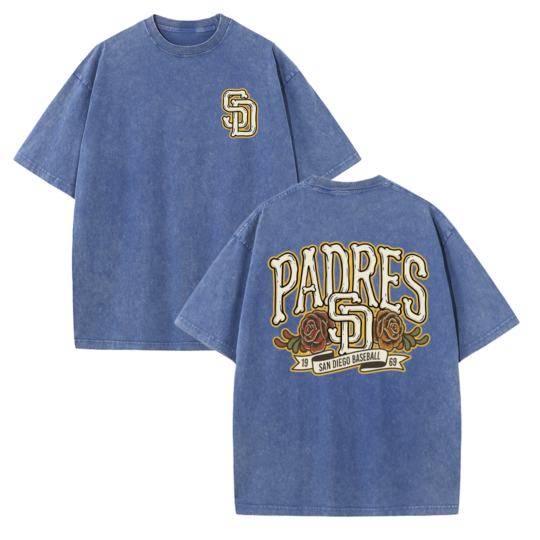 San Diego Vintage Crest Baseball Style T Shirt