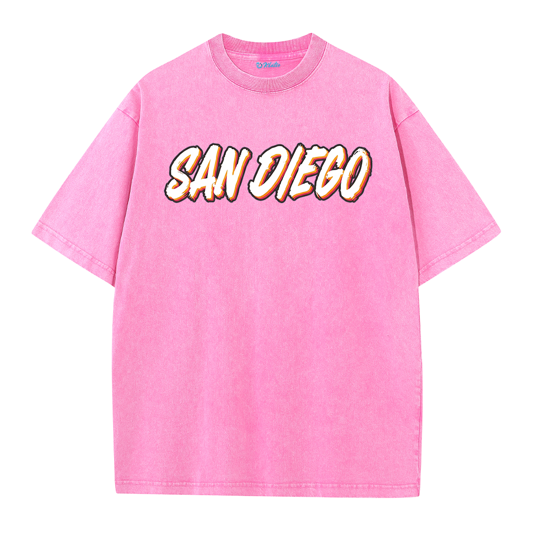 San Diego Skull Rose Graphic T Shirt