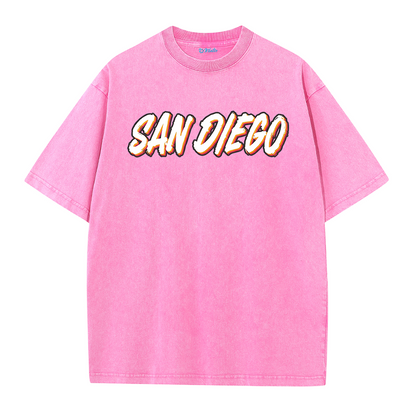 San Diego Skull Rose Graphic T Shirt