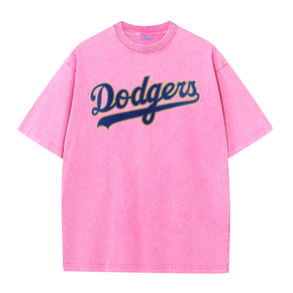 Vintage Los Angeles Baseball Script Graphic T-Shirt – Washed Streetwear Tee