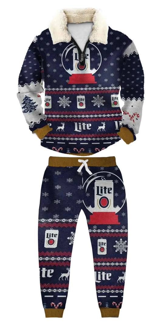 Ugly Quarter Zip Sweatshirt & Sweatpant Set 8601
