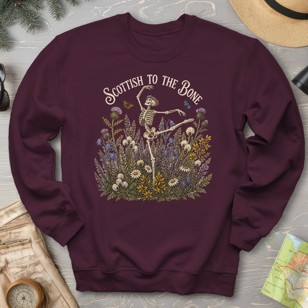 Scottish Floral Bone Sweatshirt