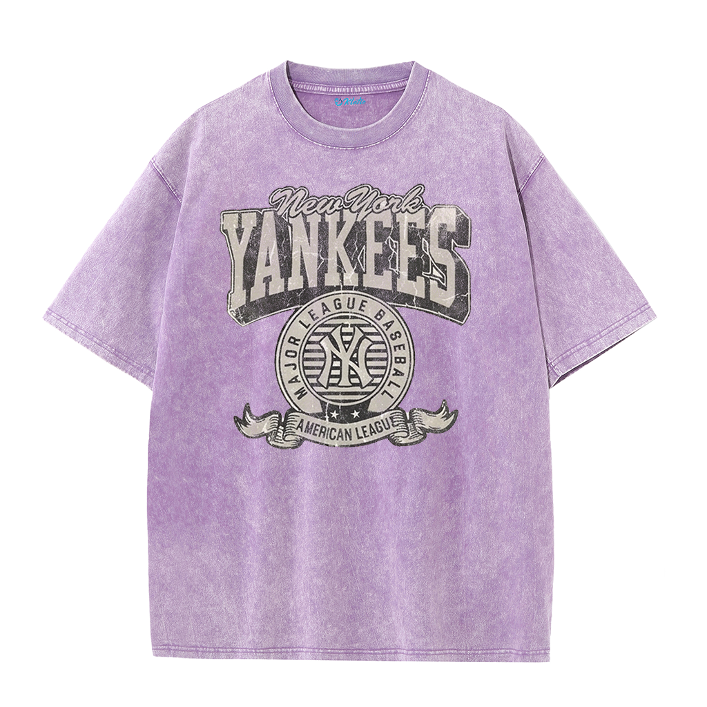 Vintage NY Style American League Retro Baseball Streetwear Tee