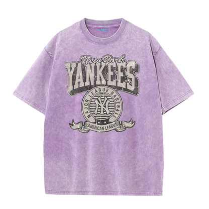 Vintage NY Style American League Retro Baseball Streetwear Tee