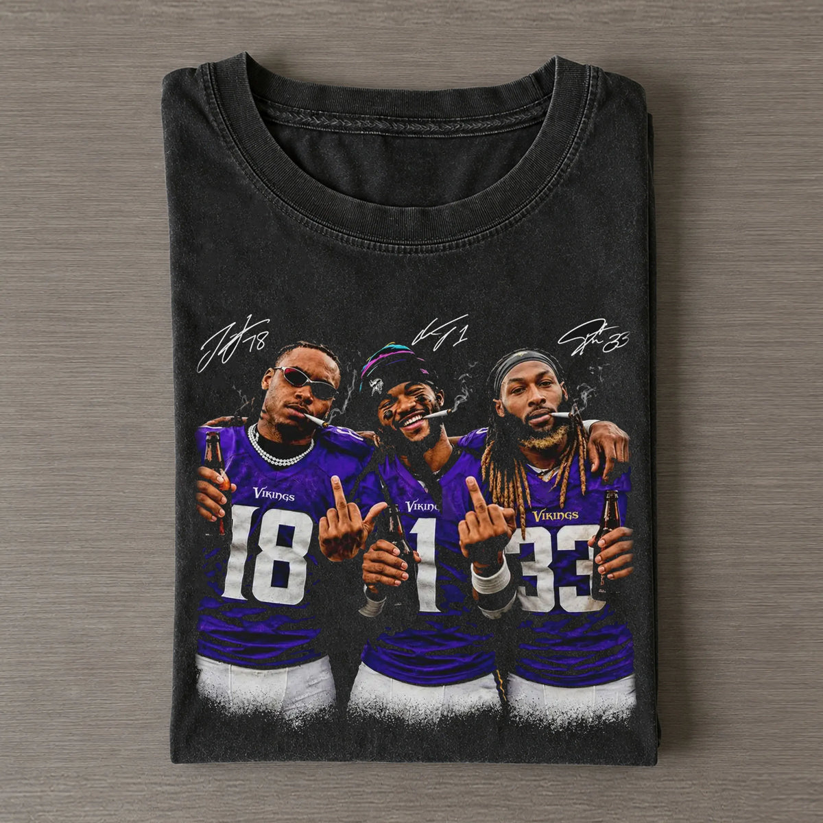 Funny KM & JJ & AJ Vikings Football T-Shirt
