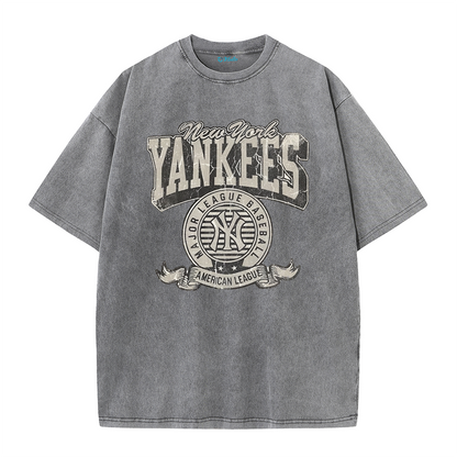 Vintage NY Style American League Retro Baseball Streetwear Tee