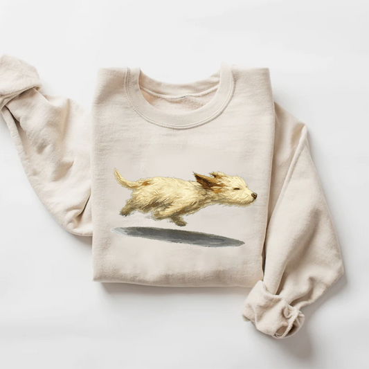 Cute Running Dog Sweatshirt