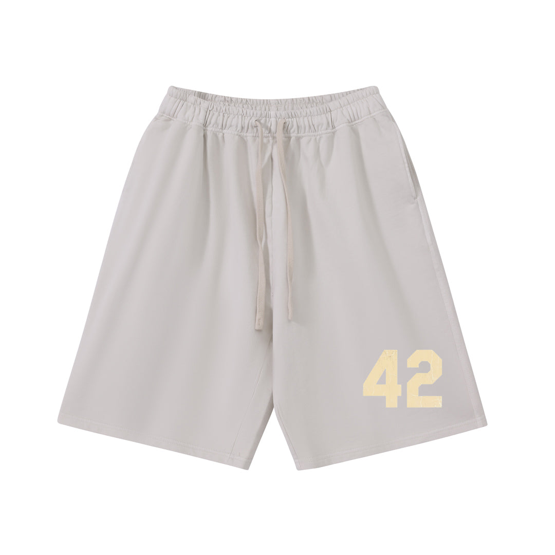 Classic 42 Number Print Casual Street Shorts